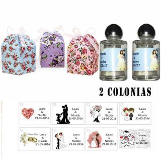 Colonias personalizadas detalles invitados para bodas