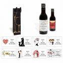 Tinto regalos boda personalizado con caja elegante y tarjeta