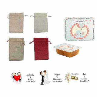 dulce membrillo 125gr niño bebe con bolsa de asas y tarjeta 