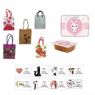 dulce membrillo 125gr niña bebe con bolsa de saco y tarjeta