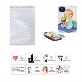 dulce membrillo 50gr bebe niño con bolsa celofán y tarjeta