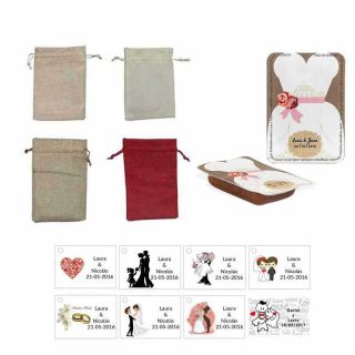dulce membrillo 50gr detalles novia con bolsa de asas y tarjeta 