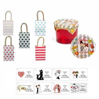 jalea boda 150 gr. de membrillo con bolsas originales y tarjeta
