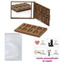 Espejo Tableta de Chocolate, con bolsa básica de celofan, y tarjeta personalizada