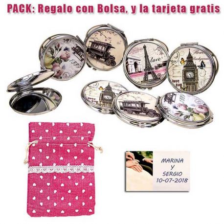 Precioso espejo “Vintage” de calidad, con estructura de metal