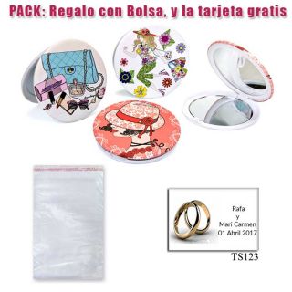 Espejo con bonitos dibujos surtidos para tus invitadas