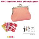 Monedero rosa brillante con hebilla, ideal para tus invitadas de boda