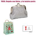 Monedero color plata brillante con hebilla, ideal para tus invitadas de boda