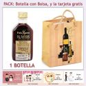 Botellita de Vino Dulce “Pedro Ximénez” con bolsa y tarjeta