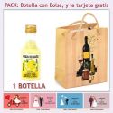 Botellita de Licor de Crema de Limón con bolsa y tarjeta