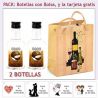 2 Botellitas de Licor de Coco con bolsa y tarjeta