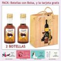 2 Botellitas de Licor de Café con bolsa y tarjeta