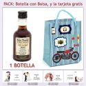 Botellita de Vino Dulce “Pedro Ximénez” con bolsa y tarjeta