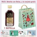 Botellita de Vino Dulce “Pedro Ximénez” con bolsa y tarjeta