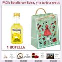 Botellita de Licor Limoncielo con bolsa y tarjeta