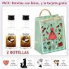 2 Botellitas de Licor de Coco con bolsa y tarjeta