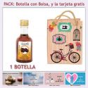 Botellita de Licor de Café con bolsa y tarjeta