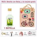 Botellita de Ron Mojito con bolsa y tarjeta