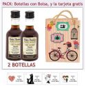 2 Botellitas de Vino Dulce “Pedro Ximénez” con bolsa y tarjeta