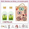 2 Botellitas de Ron Mojito con bolsa y tarjeta