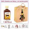 Botellita de Licor de Café con bolsa "bodegón" y tarjeta