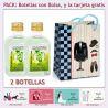 2 Botellitas de Ron Mojito con bolsa "charlestón" y tarjeta
