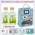 2 Botellitas de Ron Mojito con bolsa con moto roja y tarjeta