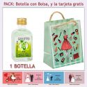 Botellita de Ron Mojito con bolsa fashion con mujer y tarjeta