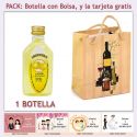 Botellita de Limoncielo con bolsa “bodegón” y tarjeta