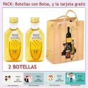2 Botellitas de Ron Miel con bolsa “bodegón” y tarjeta