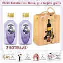 2 Botellitas de Ginebra de Mora con bolsa “bodegón” y tarjeta