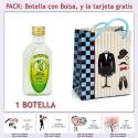 Botellita de Ron Mojito con bolsa “charlestón” y tarjeta