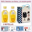 2 Botellitas de Ron Miel con bolsa “charlestón” y tarjeta