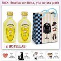 2 Botellitas de Limoncielo con bolsa “charlestón” y tarjeta
