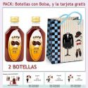 2 Botellitas de Licor de Café con bolsa “charlestón” y tarjeta