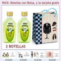 2 Botellitas de Licor de Finas Hierbas con bolsa “charlestón” y tarjeta