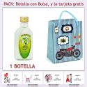 Botellita de Ron Mojito con bolsa “con moto roja” y tarjeta