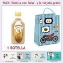 Botellita de Licor Crema con bolsa “con moto roja” y tarjeta