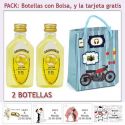 2 Botellitas de Limoncielo con bolsa “con moto roja” y tarjeta