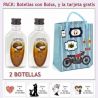 2 Botellitas de Ron Coco con bolsa “con moto roja” y tarjeta