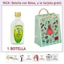 Botellita de Ron Mojito con bolsa “fashion con mujer” y tarjeta