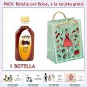 Botellita de Licor de Café con bolsa “fashion con mujer” y tarjeta