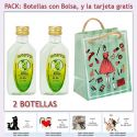 2 Botellitas de Ron Mojito con bolsa “fashion con mujer” y tarjeta