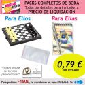 Pack completo “Super-Ahorro” de regalos para invitados (hombres y mujeres), con bolsas y tarjetas