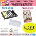 Pack completo “Super-Ahorro” de regalos para invitados (hombres y mujeres), con bolsas y tarjetas