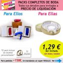 Pack completo “Super-Ahorro” de regalos para invitados (hombres y mujeres), con bolsas y tarjetas