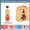 Botellita de Pacharán con bolsa “bodegón” y tarjeta