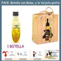 Botellita de Licor de Crema de Plátano con bolsa “bodegón” y tarjeta