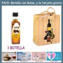 Botellita de Licor de Café con bolsa “bodegón” y tarjeta