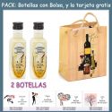 2 Botellitas de Licor de Arroz con Leche con bolsa “bodegón” y tarjeta